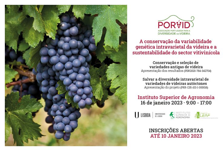 Conferência "A conservação da variabilidade genética intravarietal da videira e a sustentabilidade do sector vitivinícola"